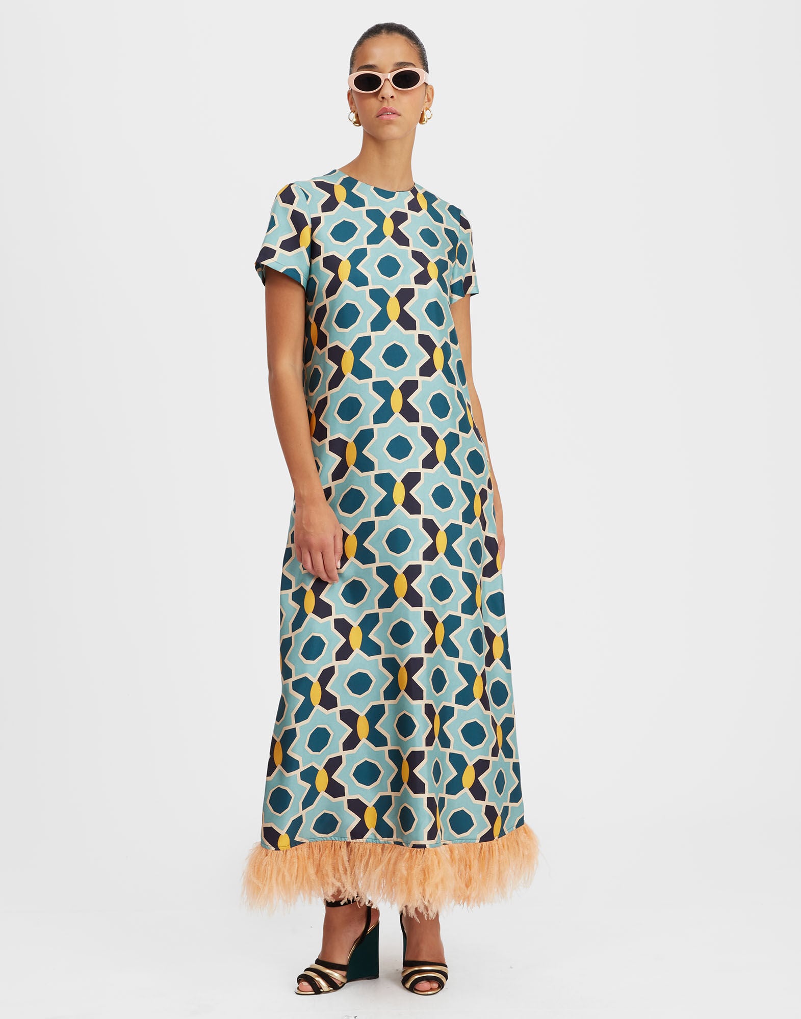 Swing Dress La DoubleJ: Plaza Light Blue DRE0864SIL026