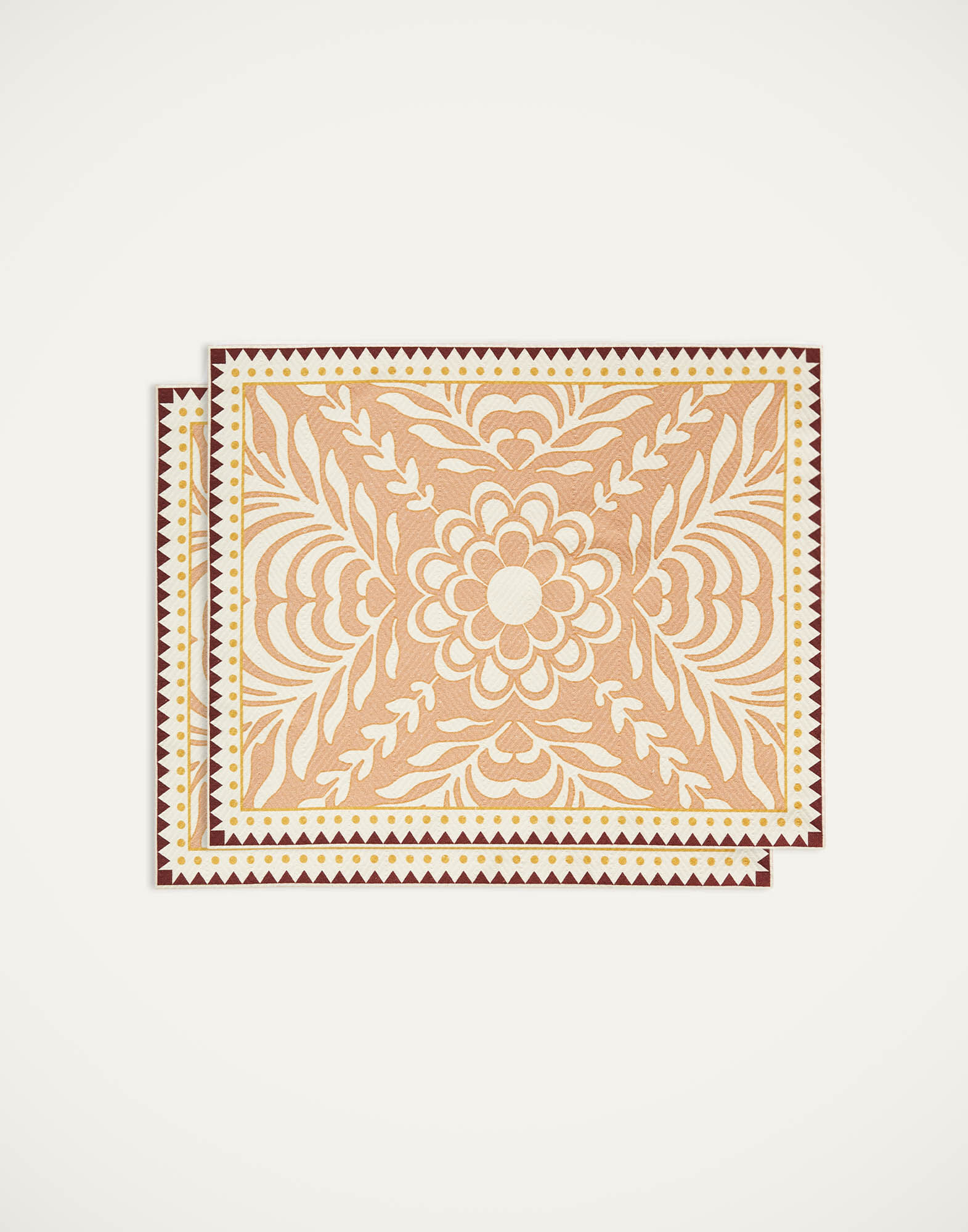 Herringbone Placemats Set Of 2 La DoubleJ: Tudor Pink Herringbone Placemats Set Of 2 La DoubleJ: Tudor Pink PMT0015COT040