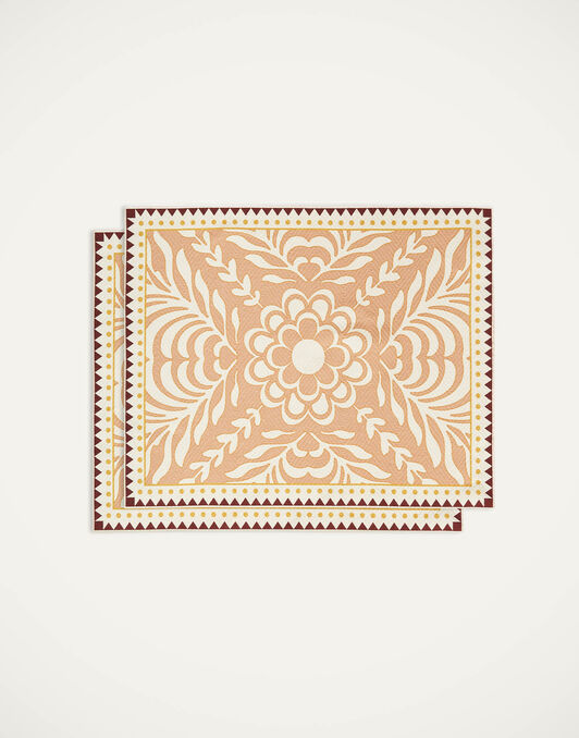 Herringbone Placemats Set Of 2 La DoubleJ: Tudor Pink Herringbone Placemats Set Of 2 La DoubleJ: Tudor Pink PMT0015COT040