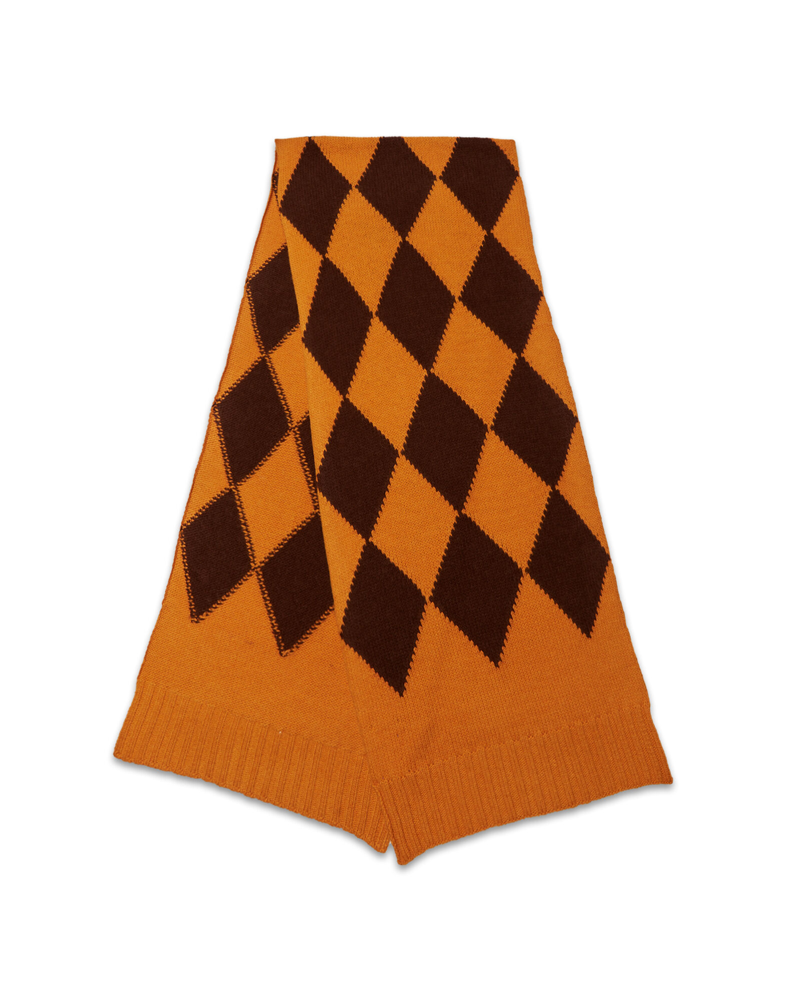 Argyle Scarf La DoubleJ: Yellow / Brown Argyle Scarf La DoubleJ: Yellow / Brown SCA0029KNI064