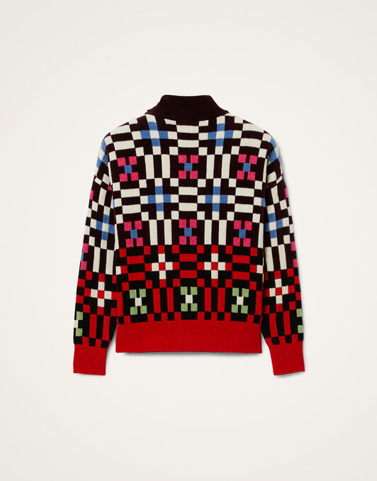 Byte Turtleneck La DoubleJ: Multicolor Pink & Blue Byte Turtleneck La DoubleJ: Multicolor Pink & Blue PUL0309KNI173