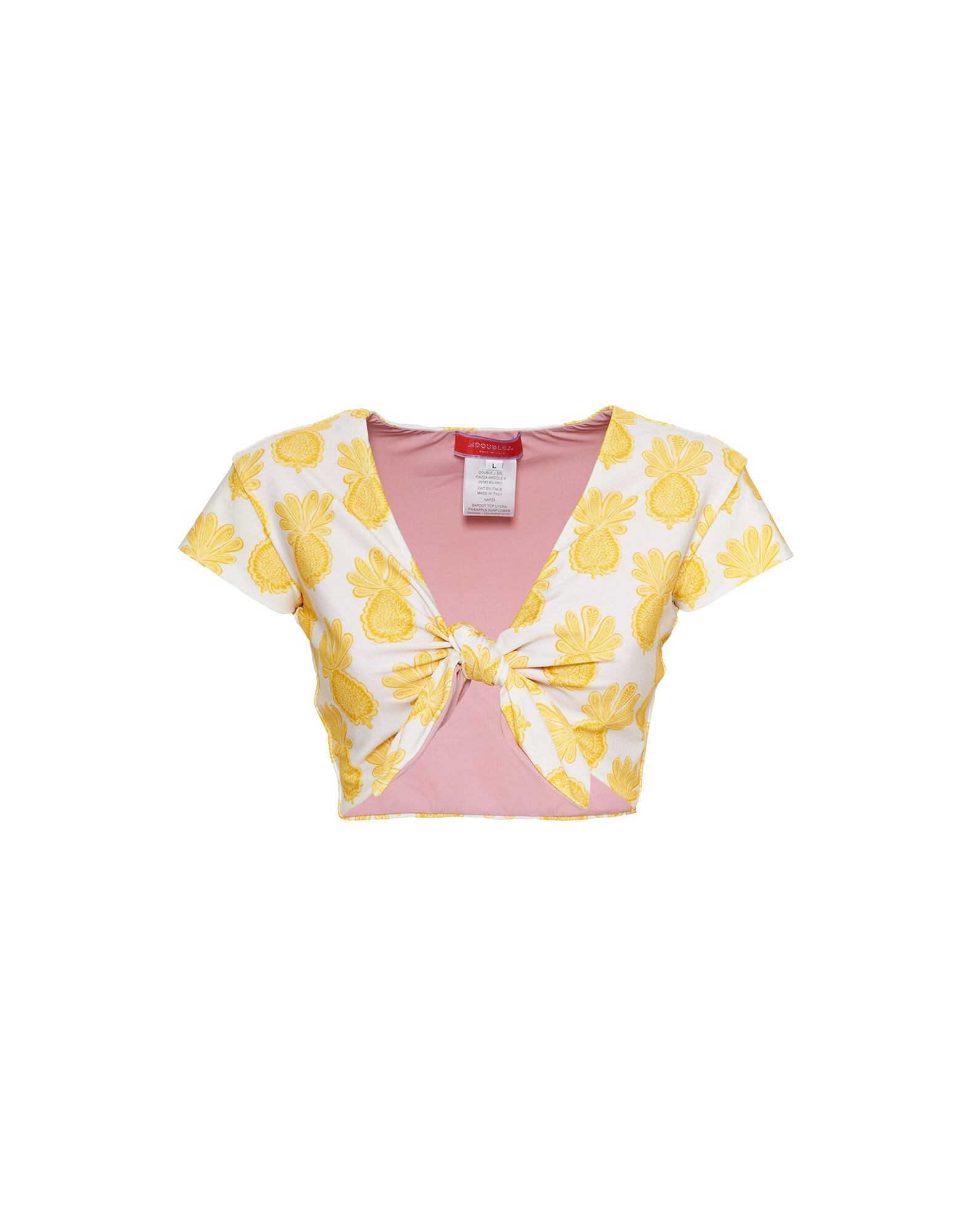 Bardot Top La DoubleJ: Pineapple Sunflower White Bardot Top La DoubleJ: Pineapple Sunflower White SWI0026LYC001