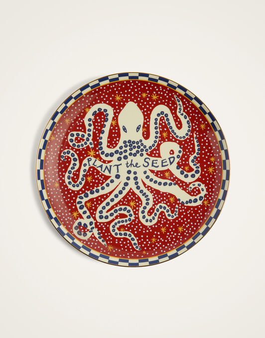 Decorative Plate La DoubleJ: Plant the Seed Red Decorative Plate La DoubleJ: Plant the Seed Red DPL0001CER001