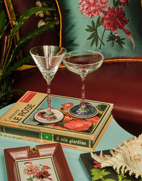 Bamboo Martini Glasses Set Of 2 La DoubleJ: Solid Pink GLA0051GLS002