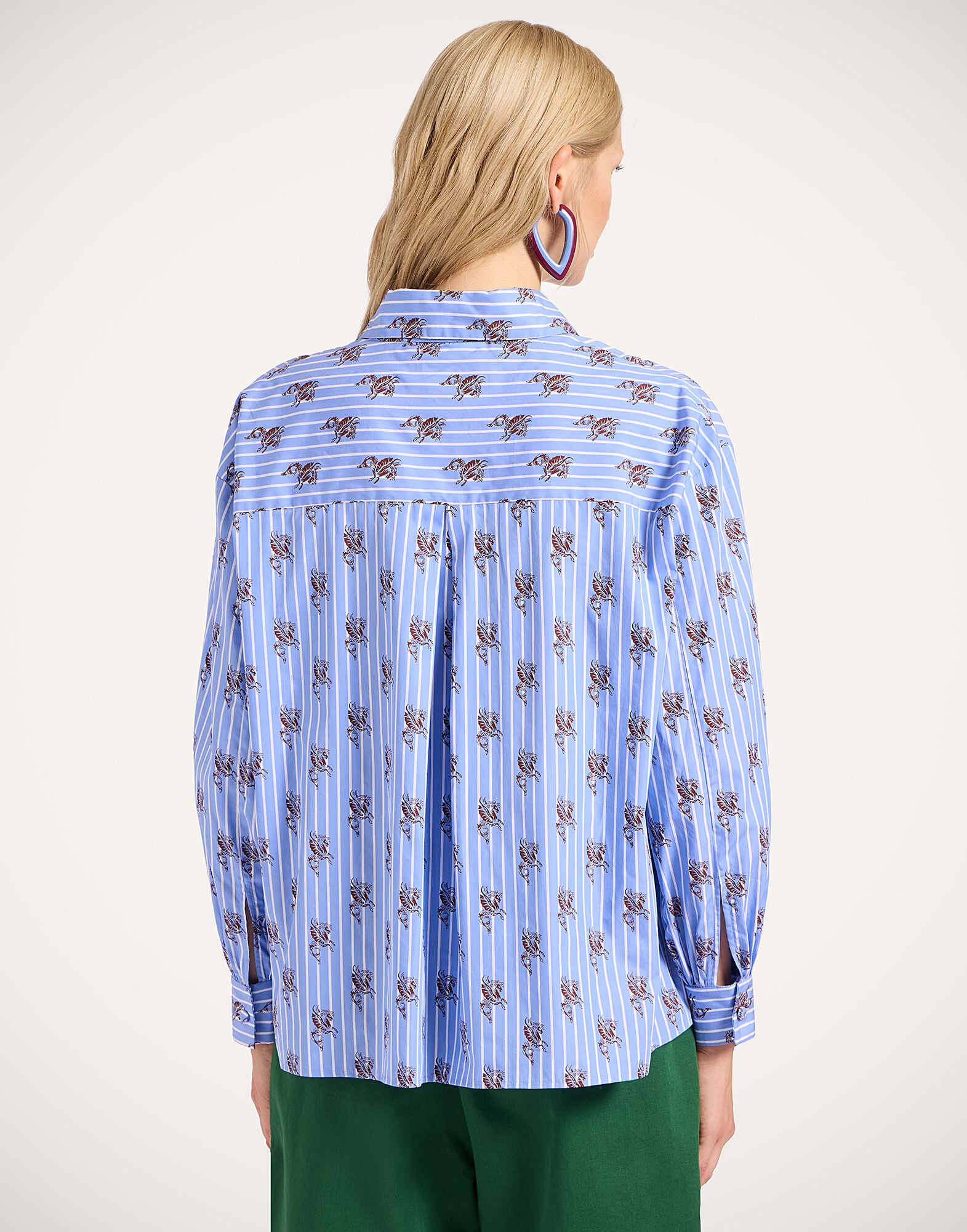 Poet Shirt La DoubleJ: Gryphos Light Blue Poet Shirt La DoubleJ: Gryphos Light Blue SHI0055COT059