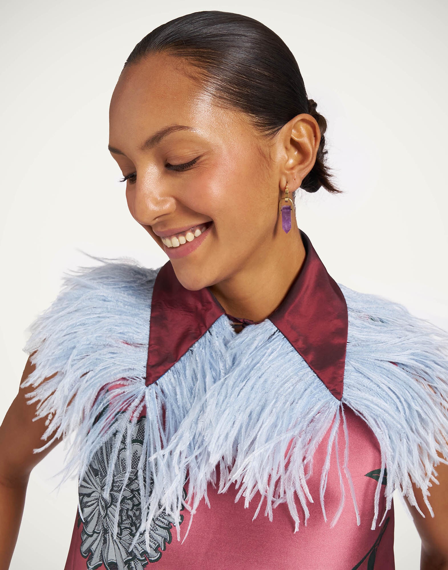 La Scala Collar La DoubleJ: Solid Burgundy SCA0101TAF007