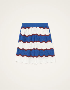 Hang Ten Shorts La DoubleJ: Color Block Ivory & Blue TRO0189KNI195