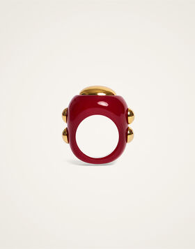 Hathor Ring La DoubleJ: Solid Red RIN0002POL005