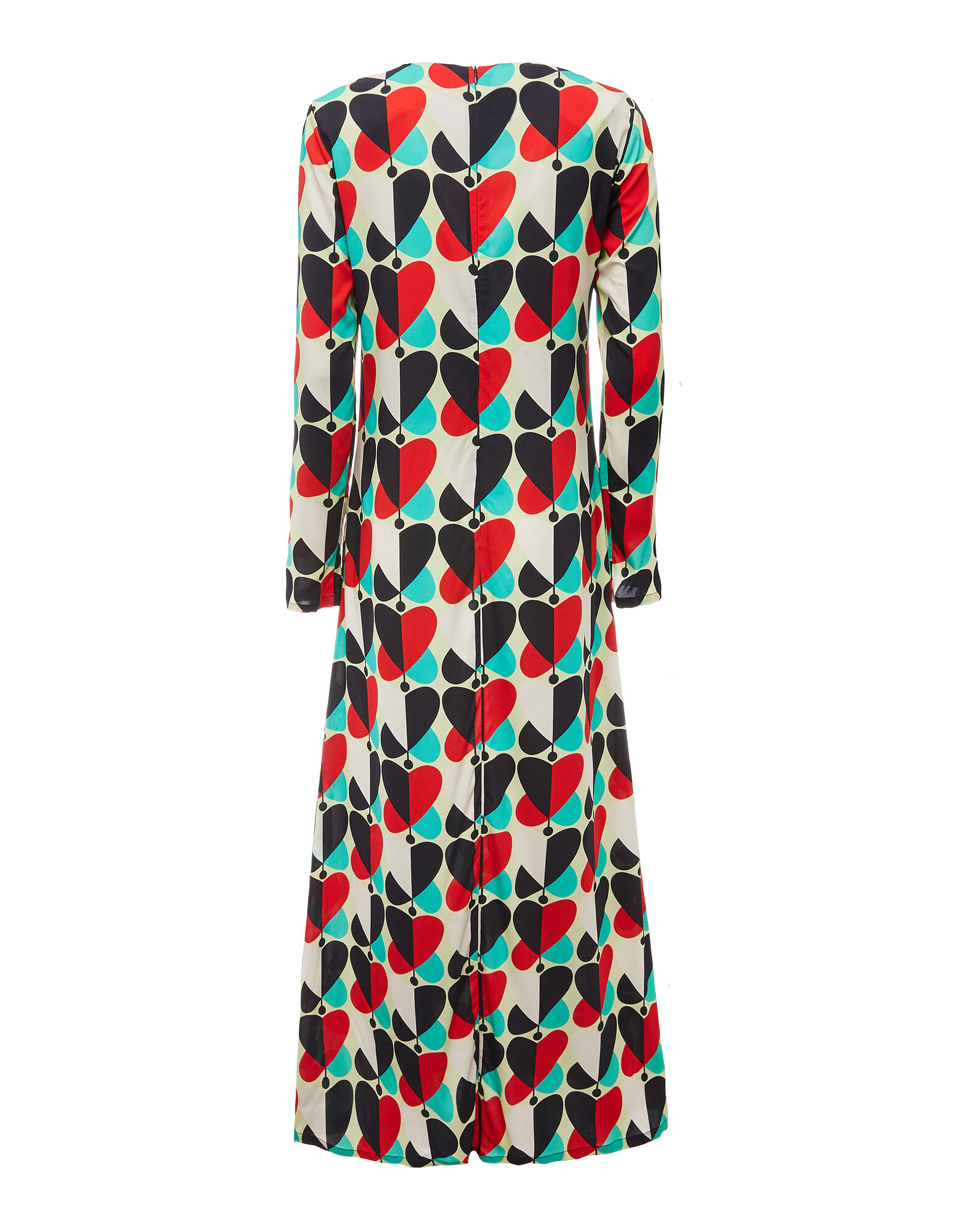Long Sleeve Swing Dress La DoubleJ: Farfalle Rosso Long Sleeve Swing Dress LaDoubleJ: Farfalle Rosso DRE0184VIS001
