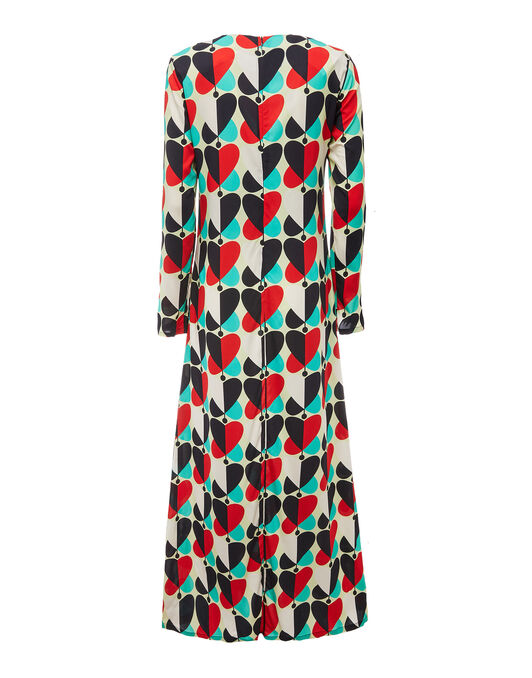 Long Sleeve Swing Dress La DoubleJ: Farfalle Rosso Long Sleeve Swing Dress LaDoubleJ: Farfalle Rosso DRE0184VIS001