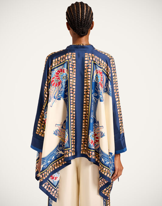 Foulard Shirt La DoubleJ: Lemuria Placée Blue Foulard Shirt La DoubleJ: Lemuria Placée Blue SHI0167LAC008