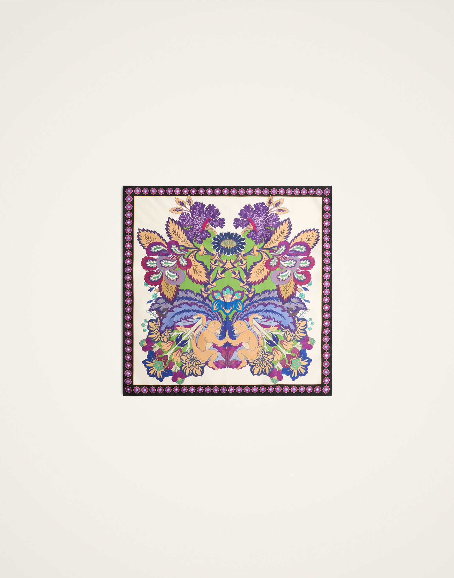 Foulard 45 La DoubleJ: Cornucopia Placée Ivory SCA0065SIL006
