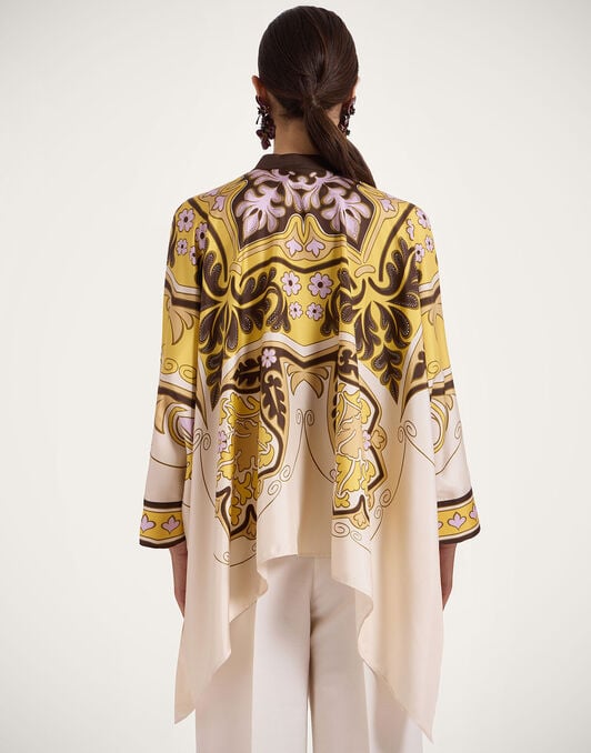 Foulard Shirt La DoubleJ: Spells Placée Yellow SHI0167LAC008