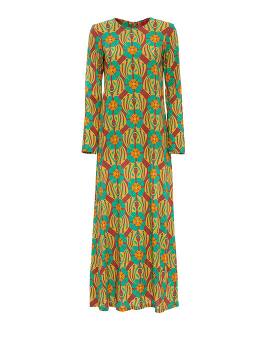 Long Sleeve Swing Dress La DoubleJ: Clover DRE0184VIS001