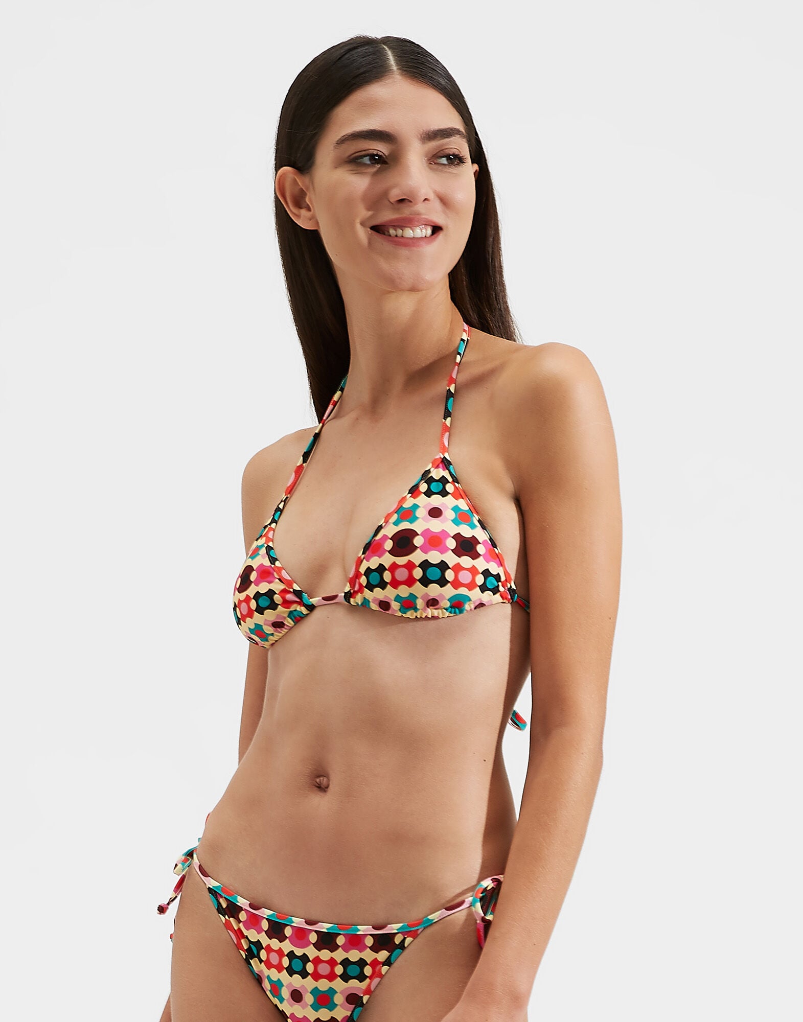 Triangle Bikini Top LaDoubleJ: Groovy Dot Giallo SWI0003LYC001