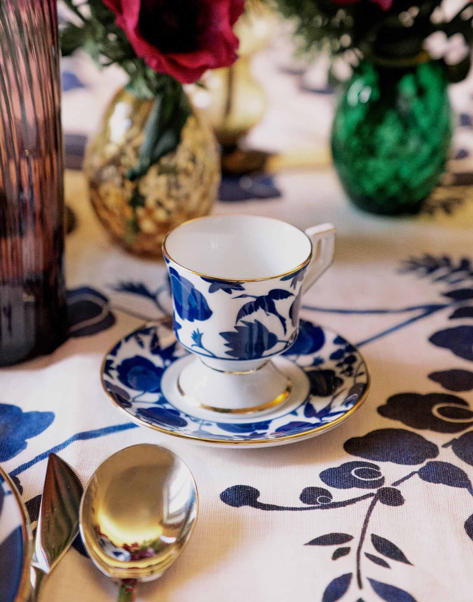 Espresso Cup Set Of 2 La DoubleJ: Wildbird Blue Espresso Cup Set Of 2 La DoubleJ: Wildbird Blue CUP0001CER001