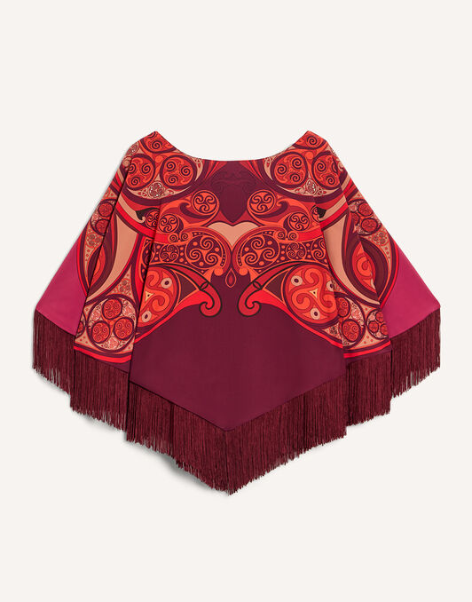 Mini Poncho La DoubleJ: Alchemy Placée Dark Red Mini Poncho La DoubleJ: Alchemy Placée Dark Red SCA0077VIS036
