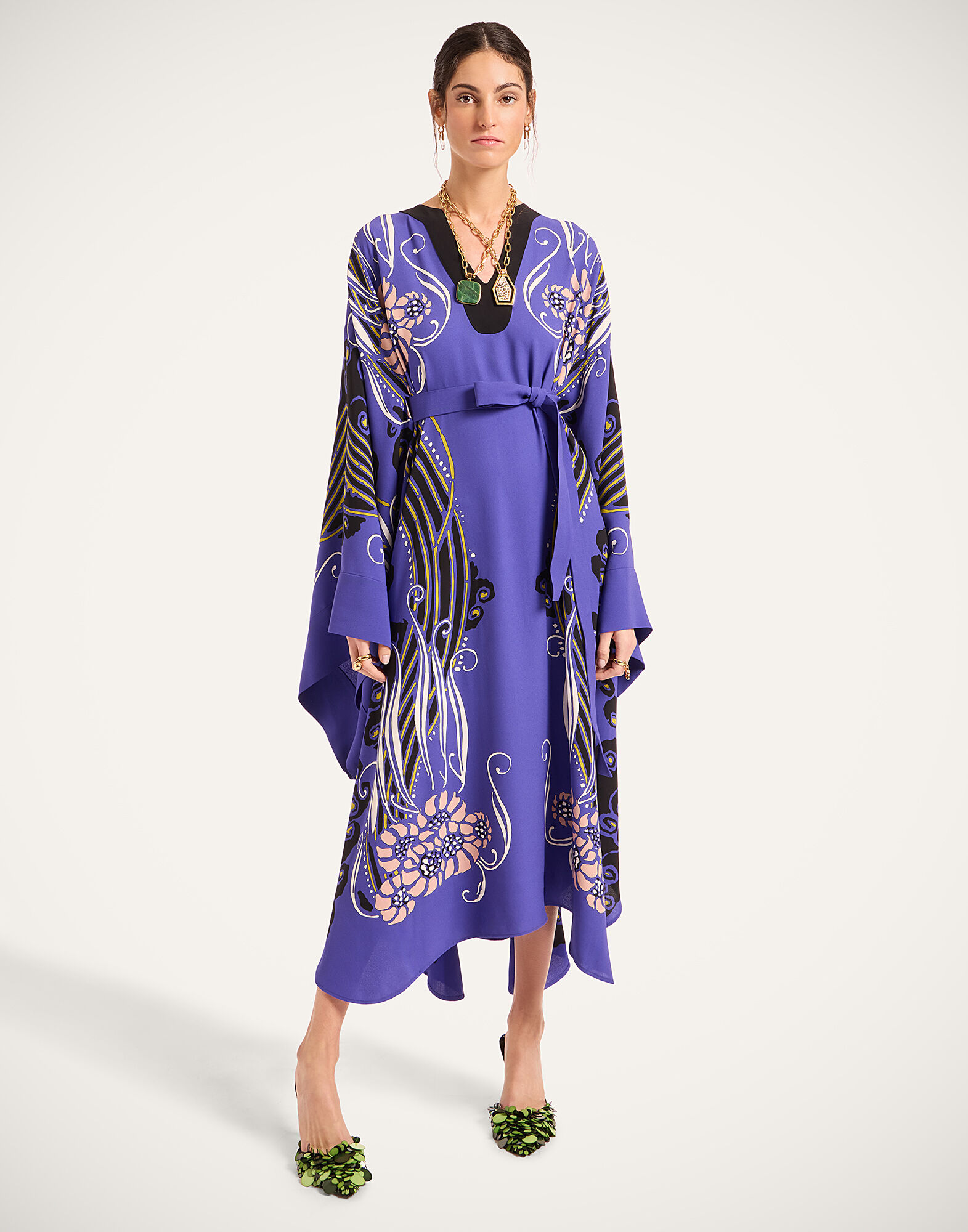 Karis Kaftan La DoubleJ: Atlantis Placée Purple DRE0935VIS027