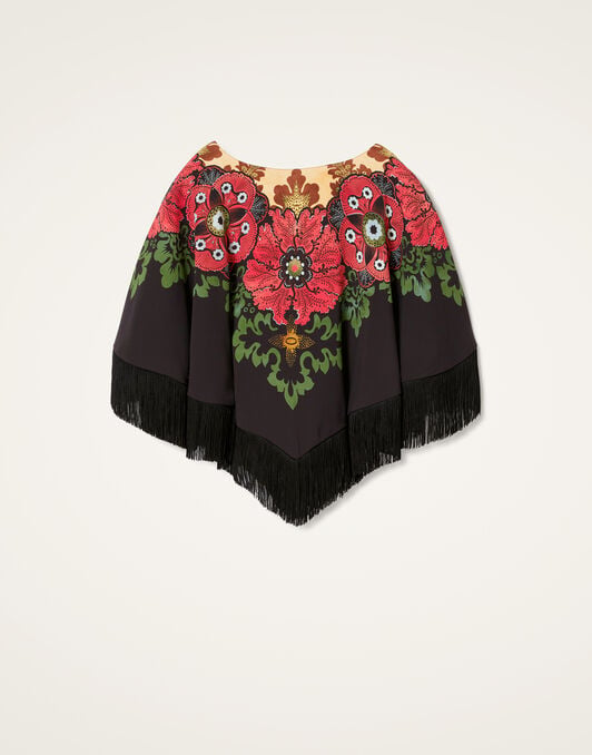 Reversible Mini Poncho La DoubleJ: Bounty Placée Red SCA0077VIS011