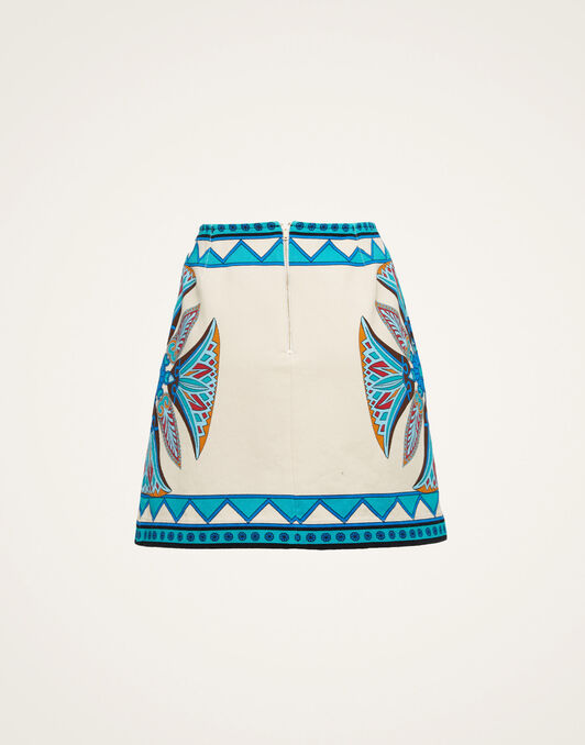 Foulard Mini Skirt La DoubleJ: Lotus Placée Ivory SKI0185SAB001