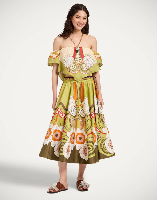 Sand Dollar Top La DoubleJ: Ambrosia Placée Green TOP0211COT091