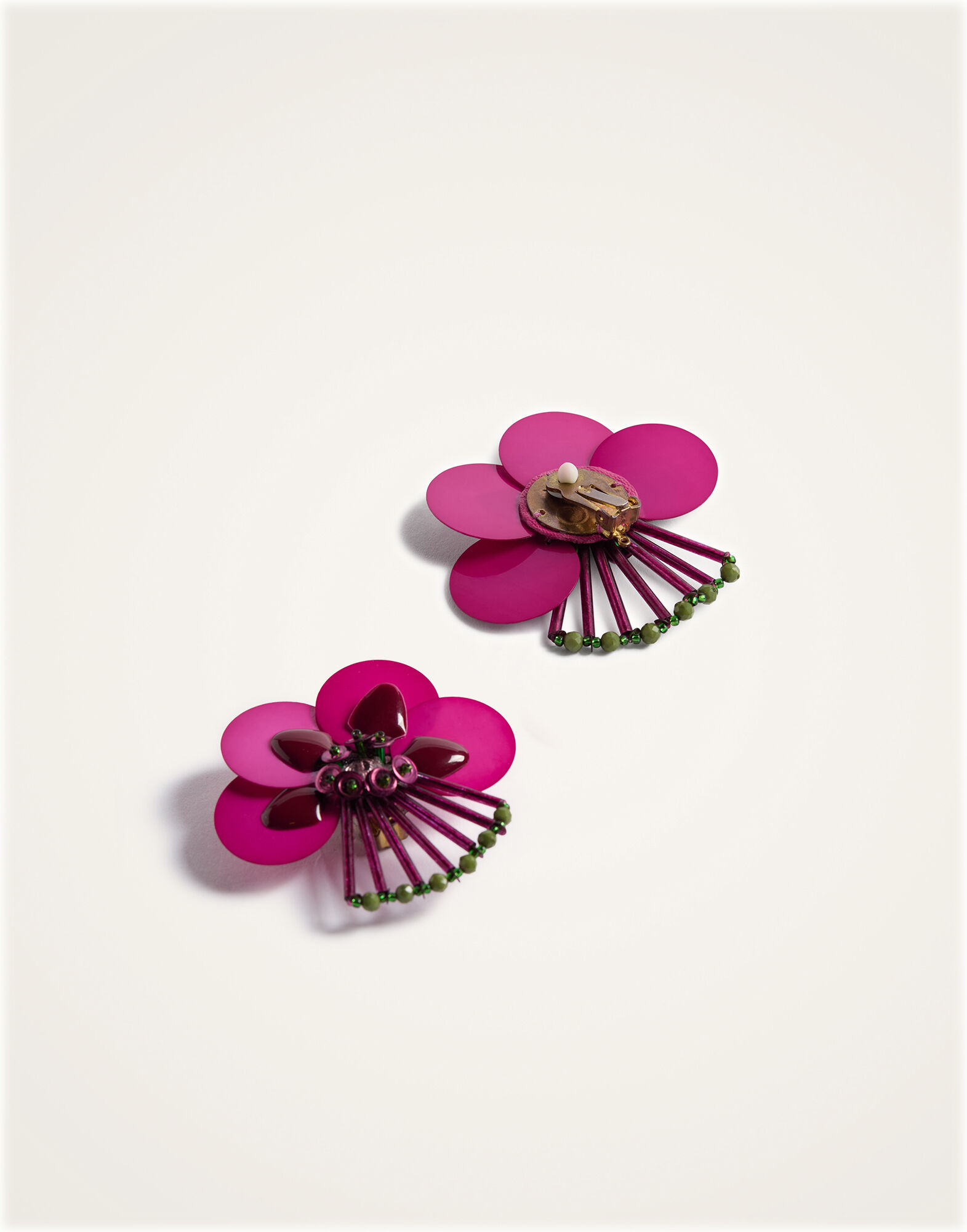 Petal Earrings La DoubleJ: Burgundy Petal Earrings La DoubleJ: Burgundy EAR0089EMB222