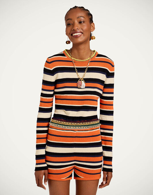 Veneziana Top La DoubleJ: Multicolor Orange Veneziana Top La DoubleJ: Multicolor Orange PUL0272KNI154