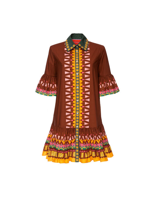 Choux Dress La DoubleJ: Sunset Verde Placée Choux Dress La DoubleJ: Sunset Verde Placée DRE0205COT015