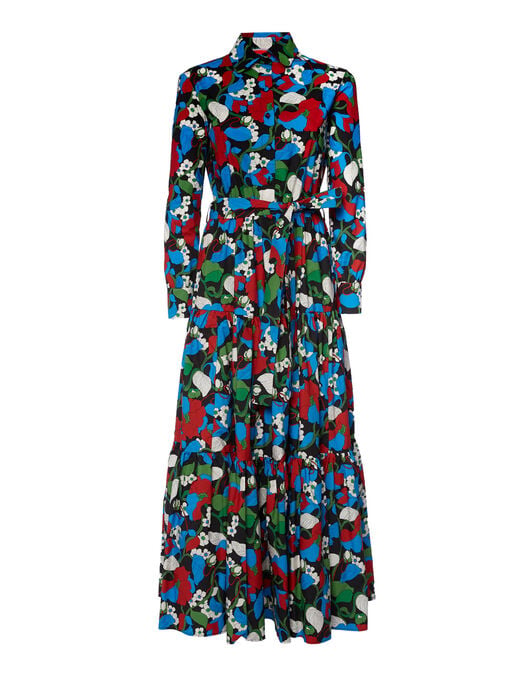 Bellini Dress La DoubleJ: Vines Black DRE0016COT001