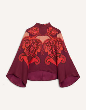Make An Exit Top La DoubleJ: Alchemy Placée Dark Red TOP0117SIL017