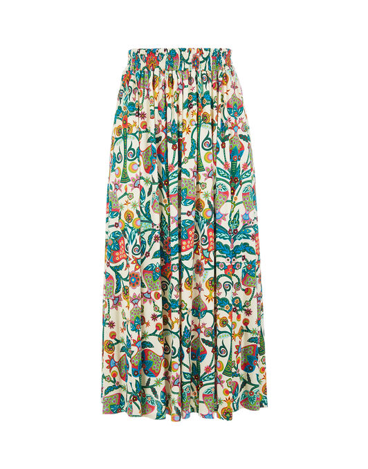 Simple Skirt LaDoubleJ: Tree Of Life Bianco SKI0051JER011