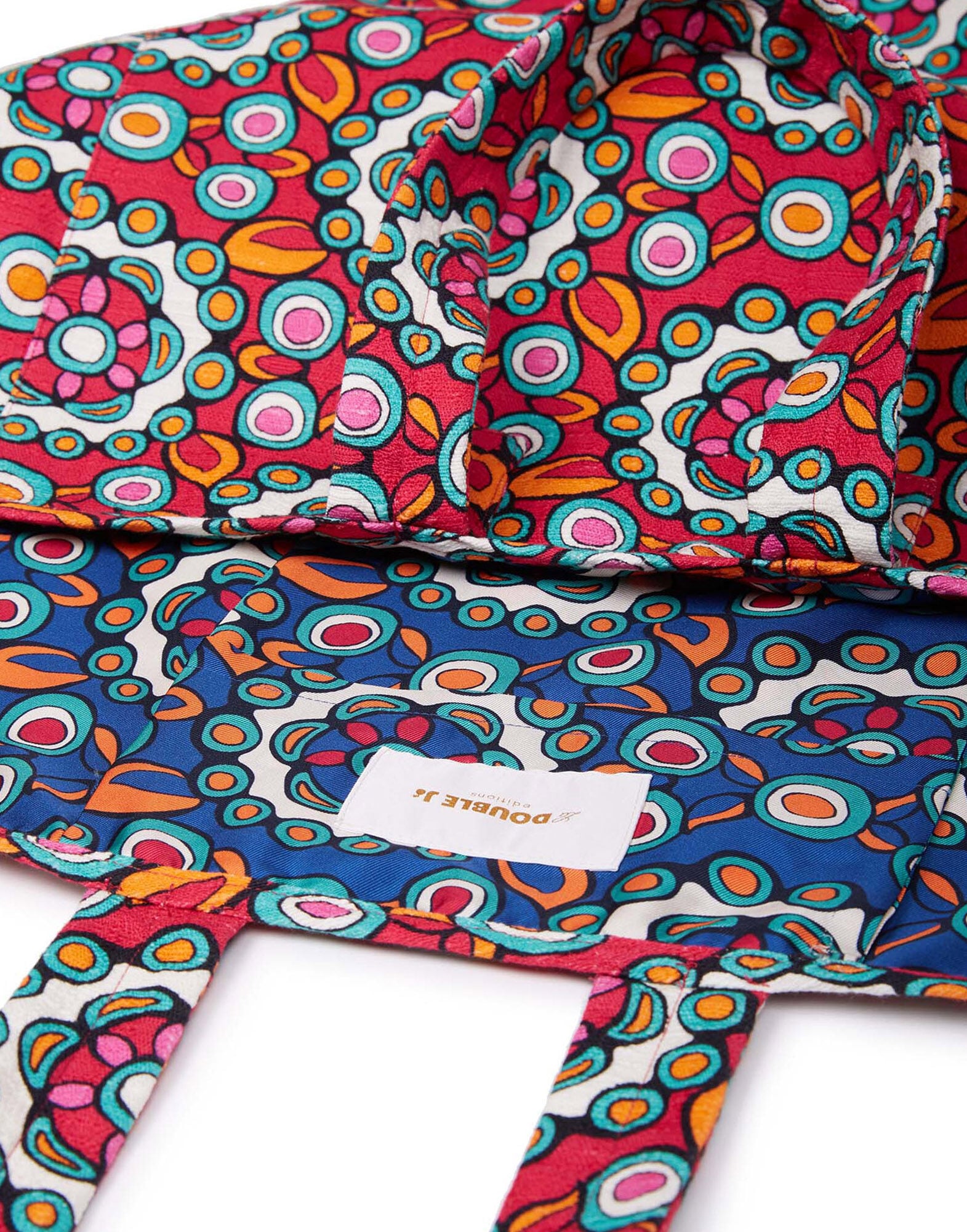 Reversible Tote La DoubleJ: Kaleidoscope Fuxia Reversible Tote LaDoubleJ: Kaleidoscope Fuxia BAG0022COT005