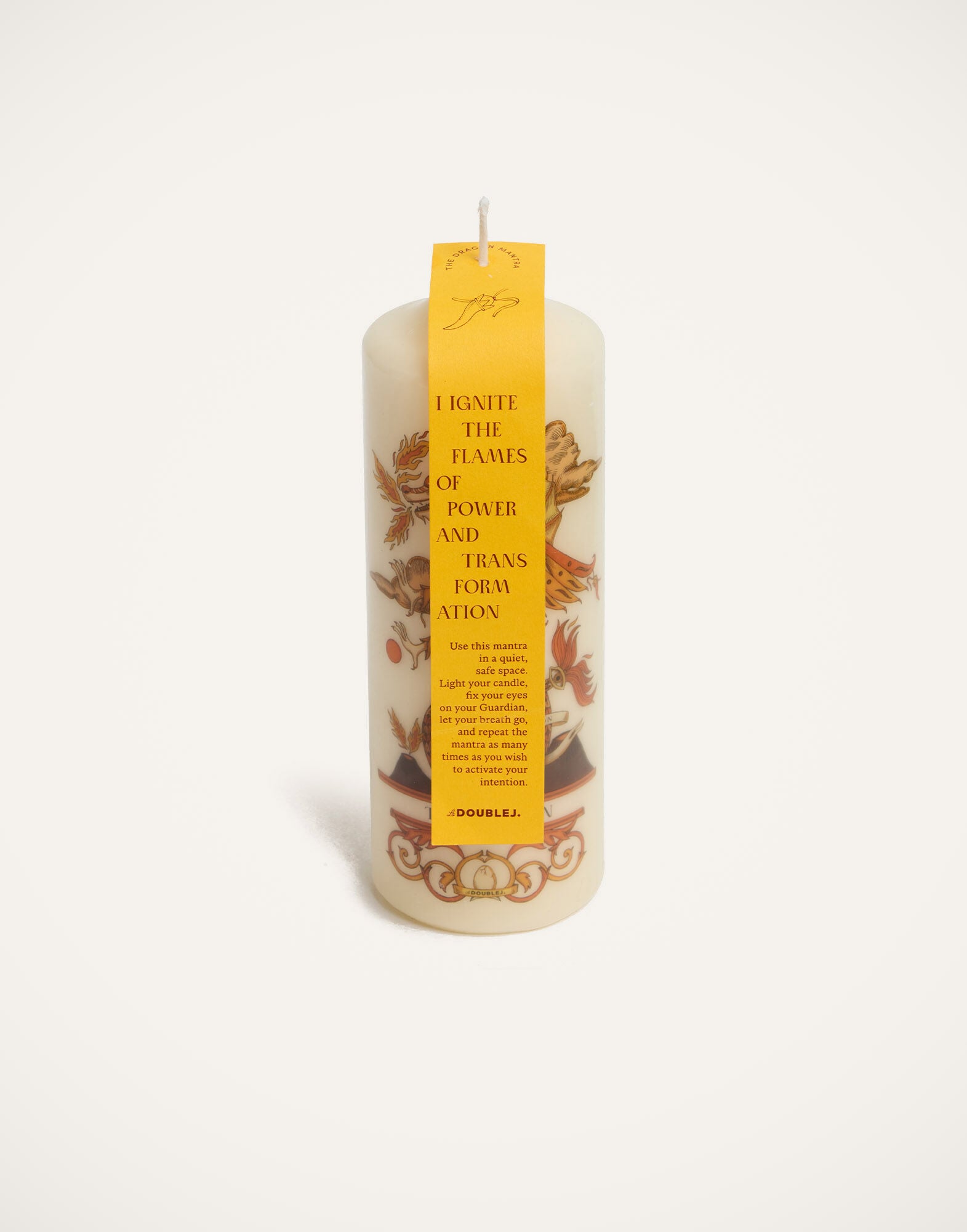 Printed Pillar Candle La DoubleJ: The Dragon Multicolor CAN0011WAX001