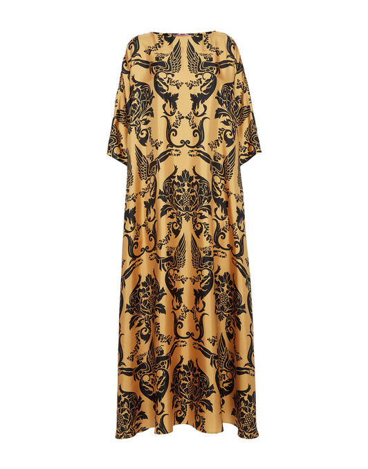 Muumuu Dress Round Neck La DoubleJ: Cherubs Gold DRE0370SIL001