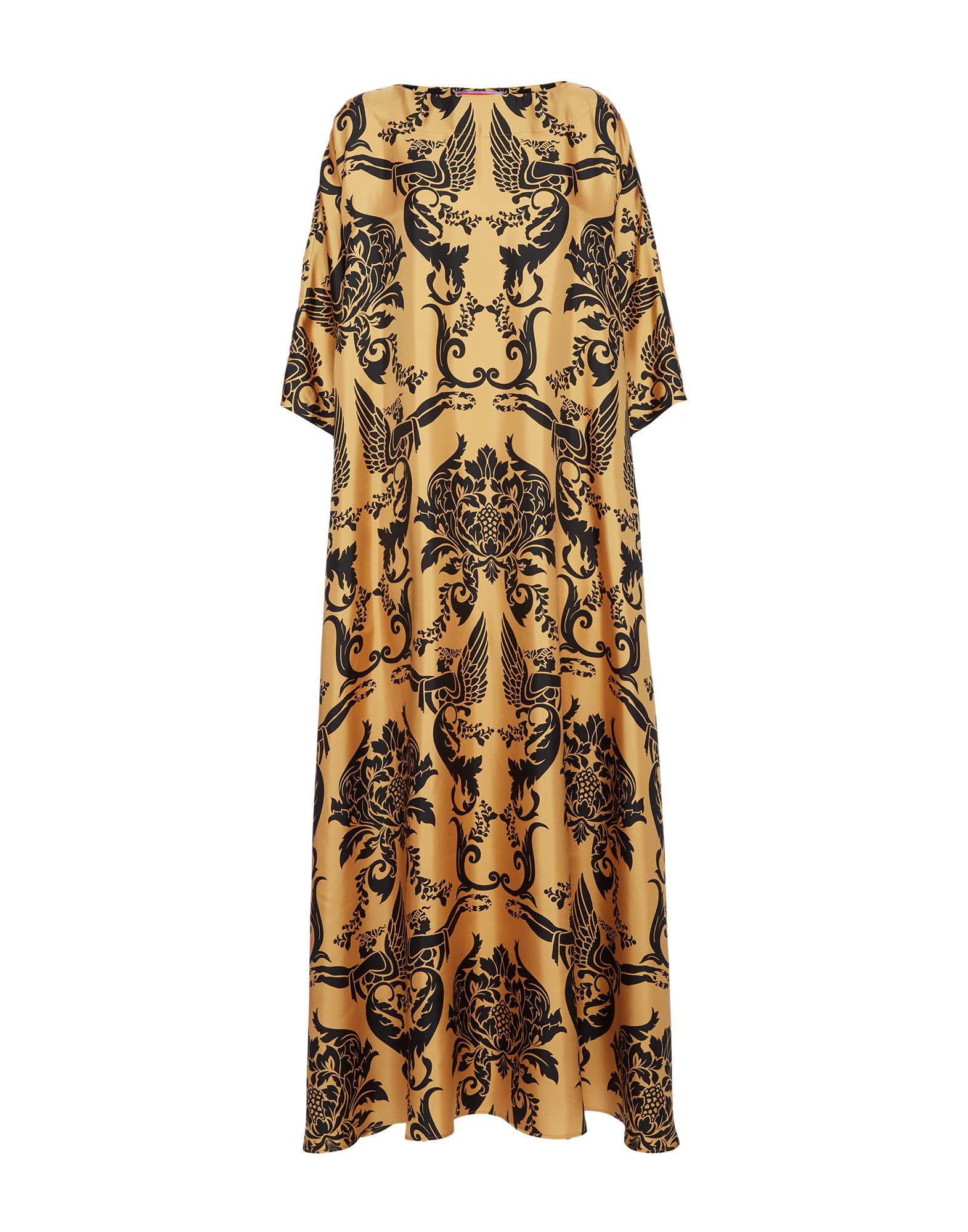 Muumuu Dress Round Neck La DoubleJ: Cherubs Gold DRE0370SIL001