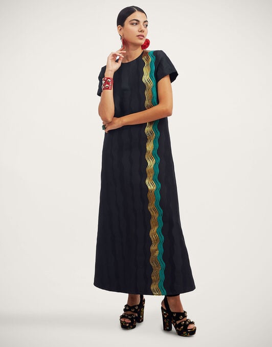 Super Swing Dress La DoubleJ: The Nile Black DRE0001JCQ081