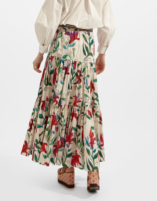 Big Skirt La DoubleJ: White Lily SKI0001COT001