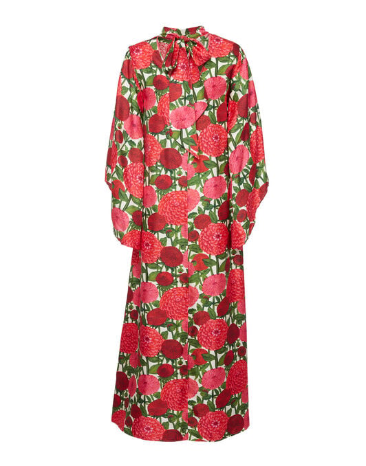 Magnifico Dress La DoubleJ: Pink Dahlias DRE0232SIL006