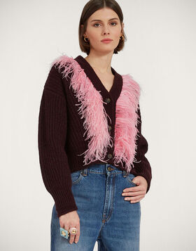 High Kick Cardigan La DoubleJ: Bordeaux High Kick Cardigan La DoubleJ: Bordeaux PUL0175KNI098