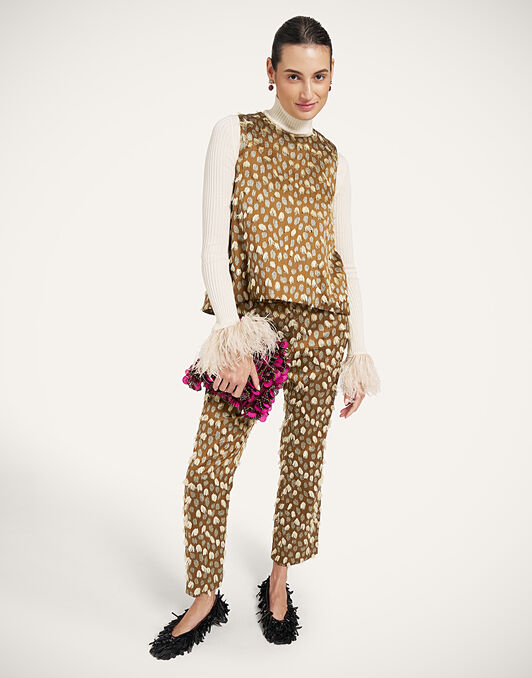 La Scala Top La DoubleJ: Spots Caramel TOP0016JCQ155