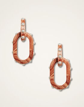 Nefertiti Double Earrings La DoubleJ: Solid Pink EAR0041POL007