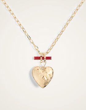 Love Necklace La DoubleJ: 24k Gold Plate & Carnelian Love Necklace La DoubleJ: 24k Gold Plate & Carnelian NEC0029BRA003
