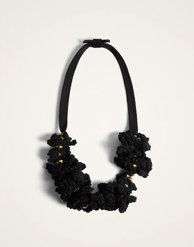Bonanza Choker La DoubleJ: Black Cotton Crochet NEC0062CRH001