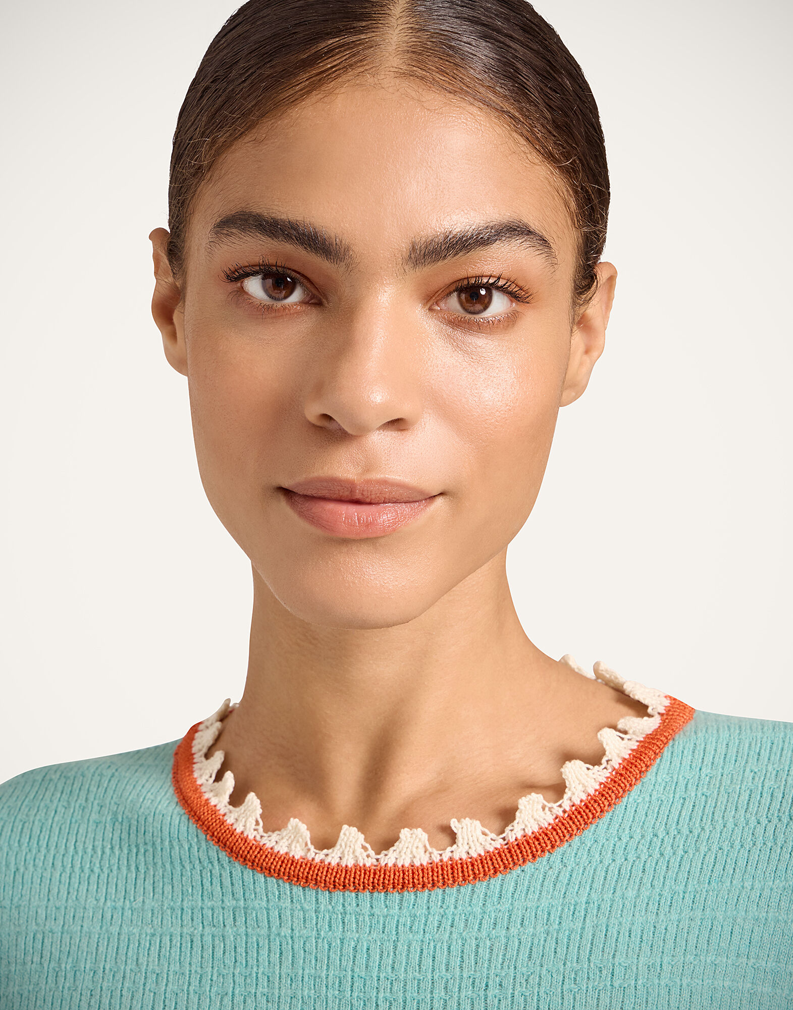 Picket Crew Neck La DoubleJ: Solid Teal Picket Crew Neck La DoubleJ: Solid Teal PUL0308KNI171