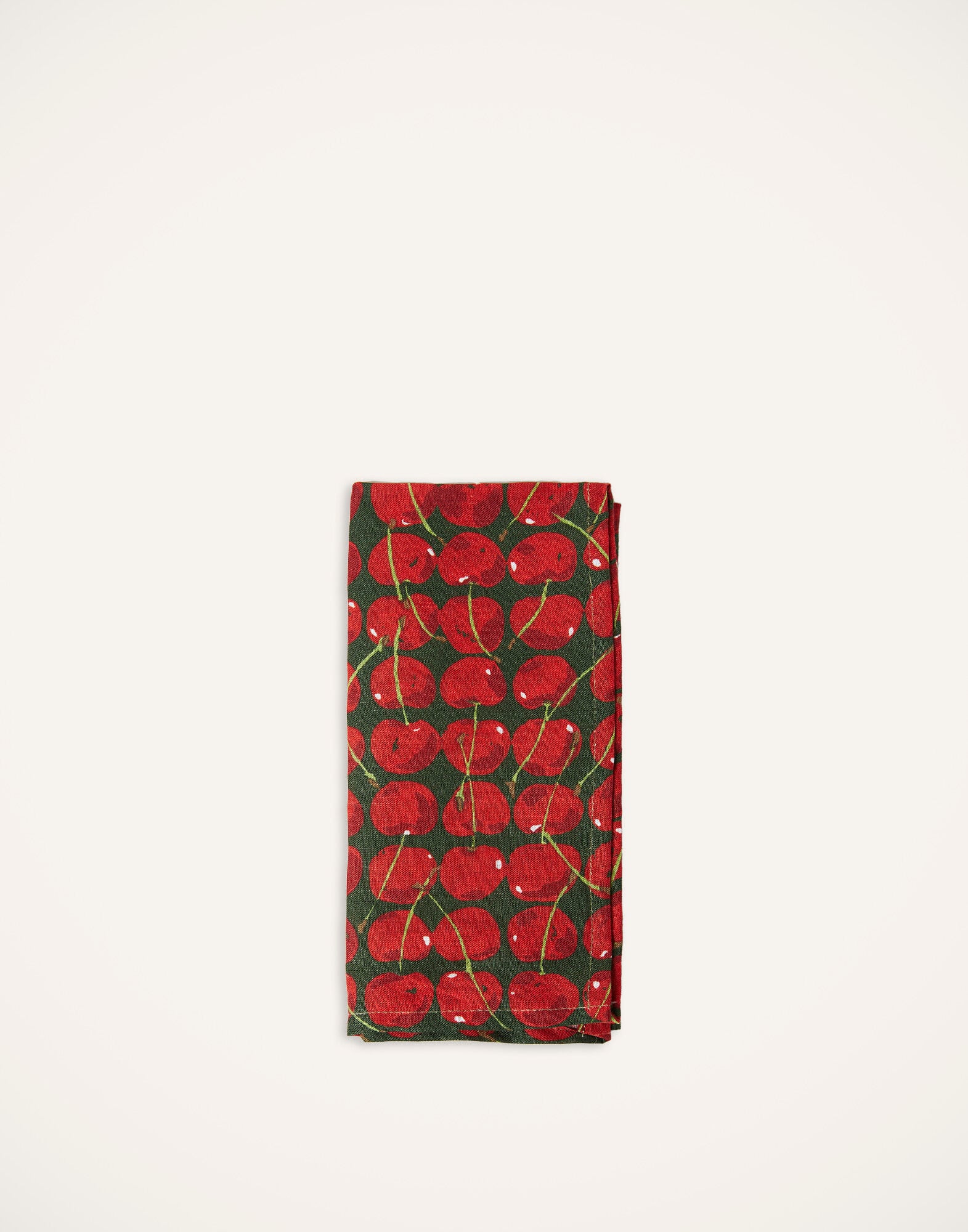 Large Napkins Set Of 2 La DoubleJ: Cherries Verde Large Napkins Set Of 2 La DoubleJ: Cherries Verde NAP0006LIN001