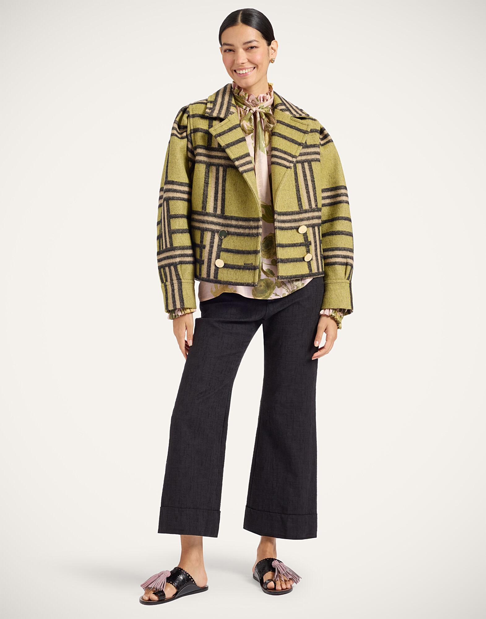 Victoria Jacket La DoubleJ: Kells Check Green Victoria Jacket La DoubleJ: Kells Check Green JAC0201WOL038