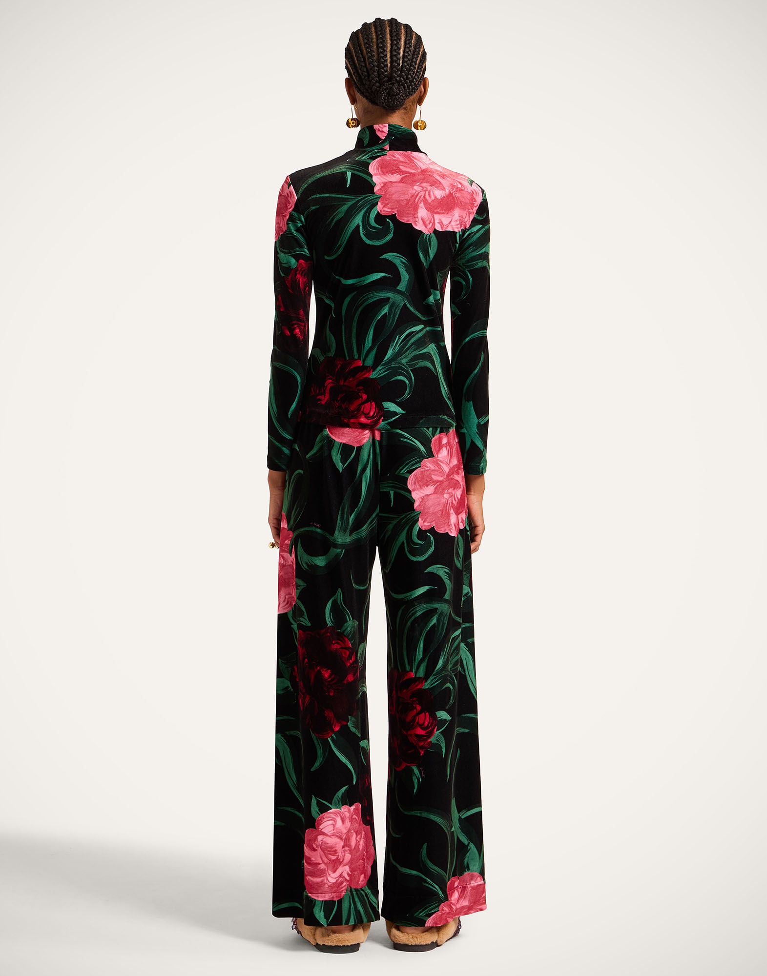 Palazzo Pants La DoubleJ: Peony Black TRO0003VEL006