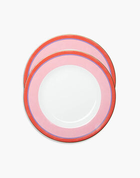 Dinner Plates Set Of 2 La DoubleJ: Rainbow Rose DIN0002CER001
