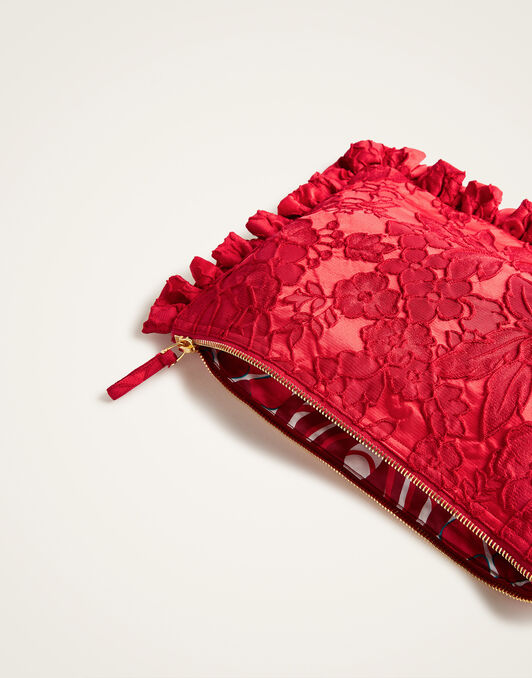 Hand Pochette La DoubleJ: Peony Red BAG0059JCQ111