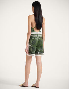 Boyfriend Shorts La DoubleJ: Mirage Placée Green TRO0131COT046